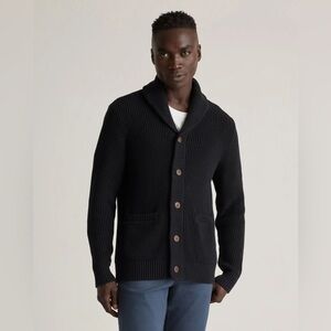 100% Organic Cotton Shawl-Collar Cardigan Sweater